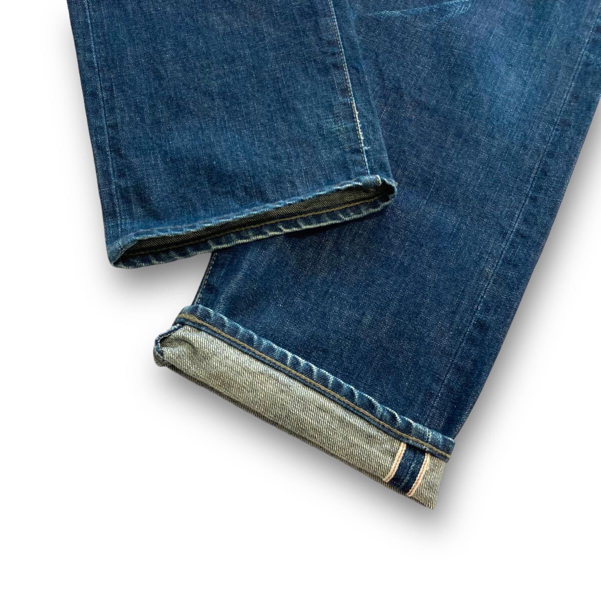 [NEIGHBORHOOD]07EX Neighborhood SAVAGE DENLM NARROW STRAIGHT Denim брюки джинсы красный уголок cell bichi кожа patch сделано в Японии (M)