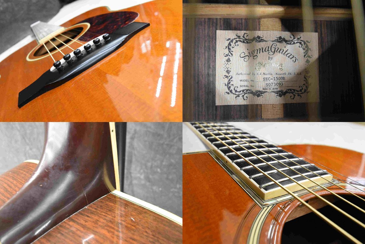 F☆SigmaGuiters By C.F.Martin SEC-1500R シグマ アコースティックギター☆ジャンク品☆_画像9