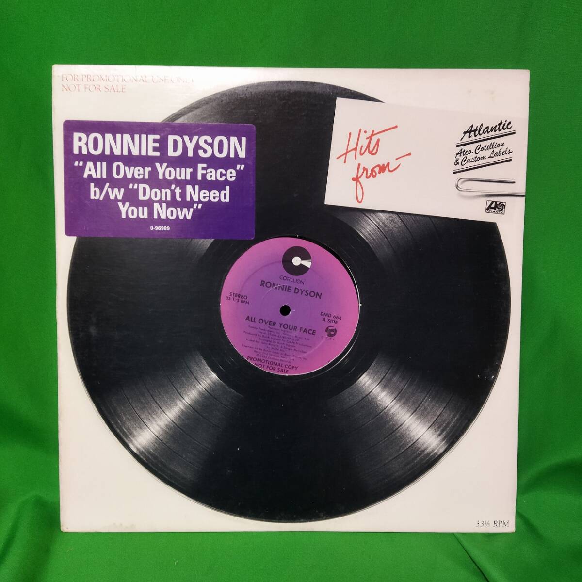 12' レコード Ronnie Dyson - All Over Your Face B/w Don't Need You Now_画像1