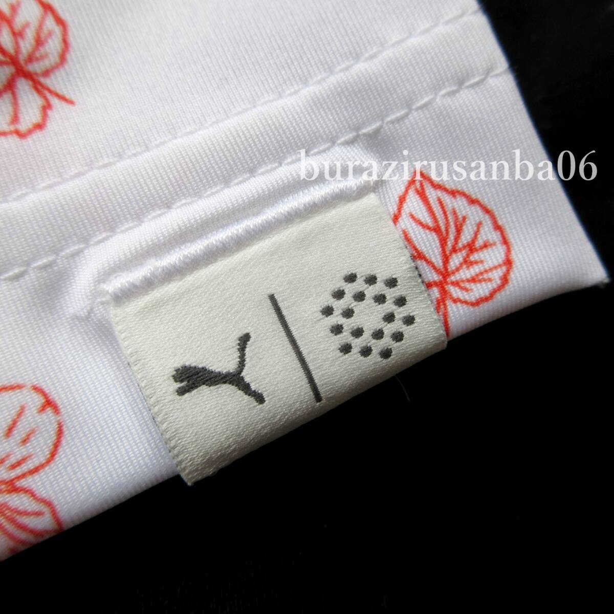  мужской L* не использовался обычная цена 9,900 иен PUMA GOLF Puma рубашка-поло с коротким рукавом общий рисунок .. кондиционер эффект UV эффект SHWDAN материалы весна лето Golf одежда 