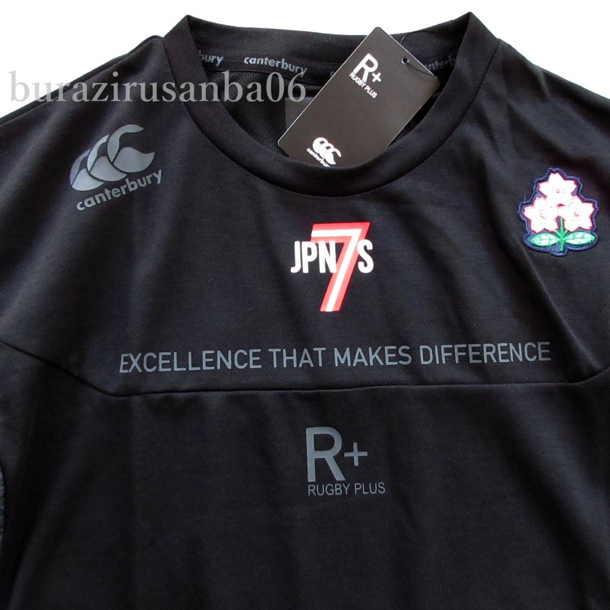 メンズ XL◆未使用 カンタベリー ラグビー日本代表 支給品 ジャパン ワークアウトティー 半袖 Tシャツ canterbury RUGBY SEVENS R30021SV_画像2