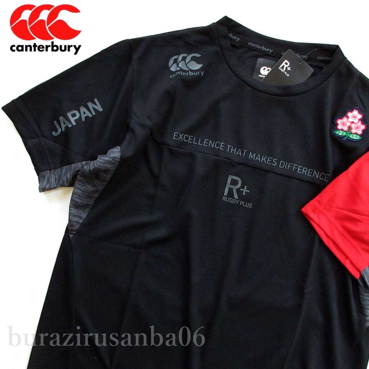 メンズ 4L◇未使用 カンタベリー ラグビー日本代表 支給品 ジャパン ワークアウトティー 半袖 Tシャツ canterbury JAPAN RUGBY R30021JH_画像1