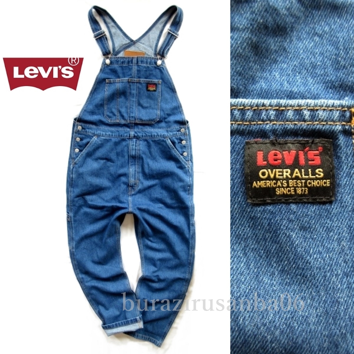 L size * unused Levi\'s Levi's Vintage Classic Denim overall overall 79107-0007 easy Silhouette 