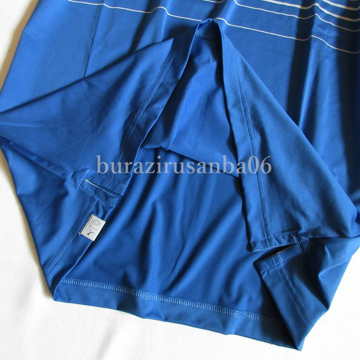  men's L* unused PUMA GOLF Puma Golf border pattern polo-shirt with short sleeves stretch . water speed . material spring summer Golf wear 535136-06