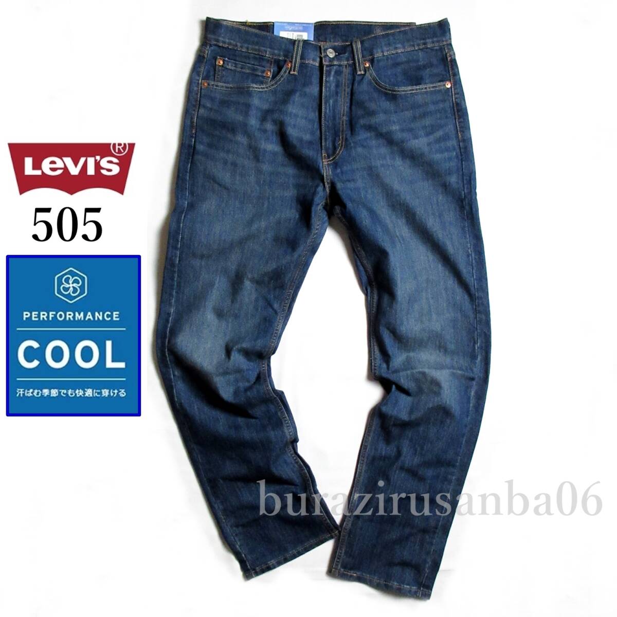 W36* unused regular price 10,450 jpy Levi\'s Levi's 505 COOL Denim pants jeans strut stretch spring summer speed .... Denim 00505-2624