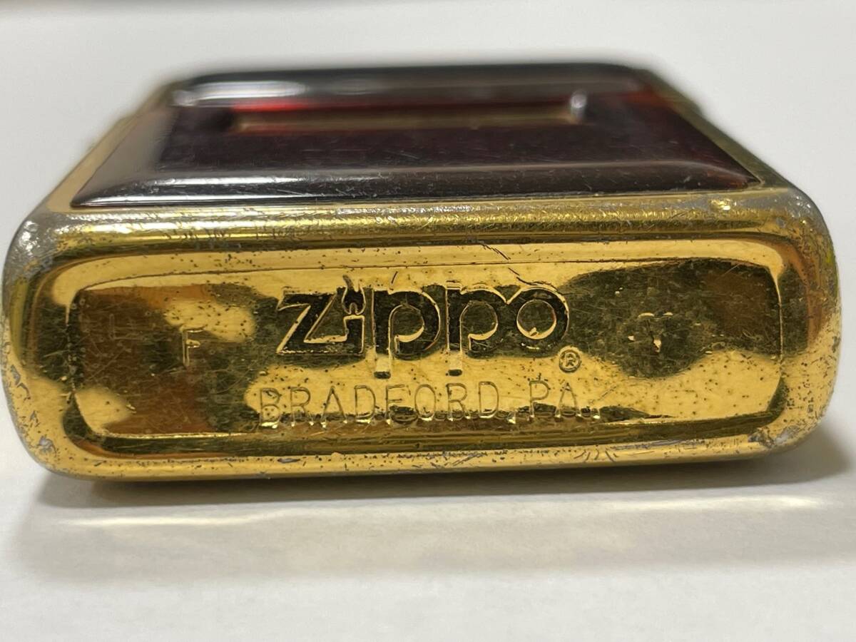 #34 ZIPPO ジッポ べっ甲調 1989年製 べっ甲柄 ライター 喫煙具 着火・火花未確認の画像3