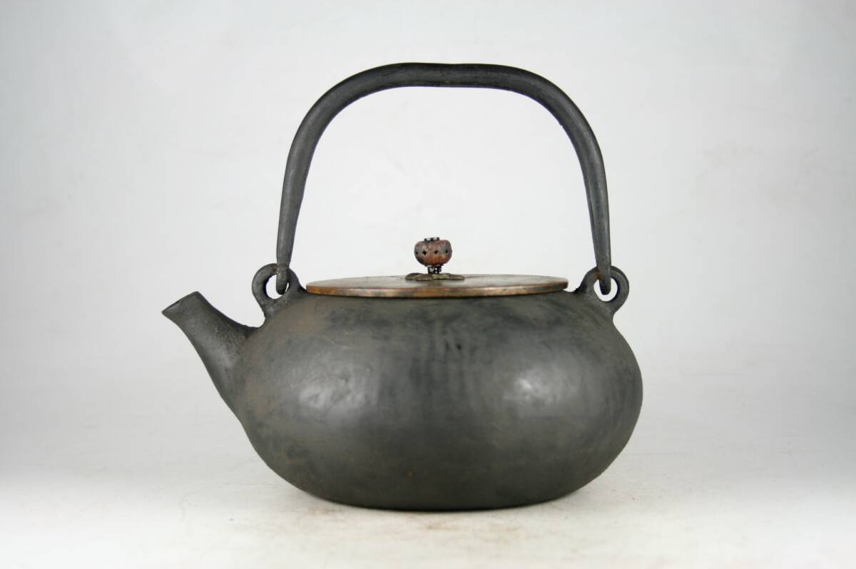  котел . структура .. маленький .. flat круг форма металлический чайник Tang медь крышка . чайная посуда 