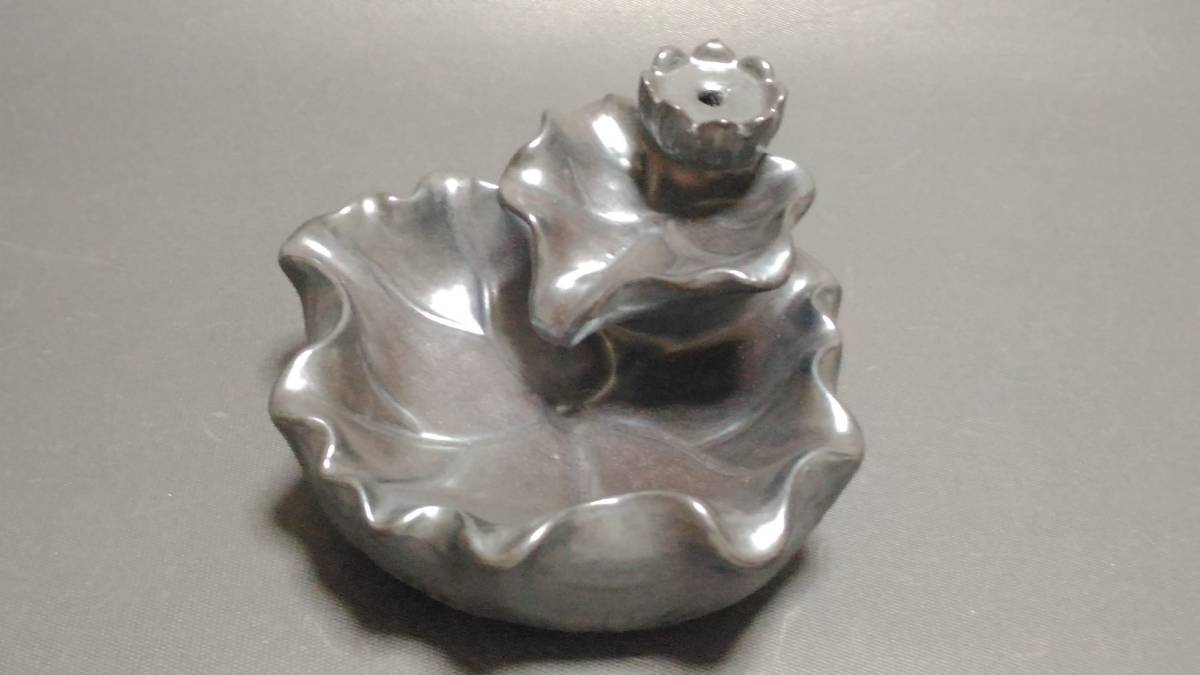 陶器製 香皿 + ベトナム産沈香 コーン型お香10個セット ⑧の画像1