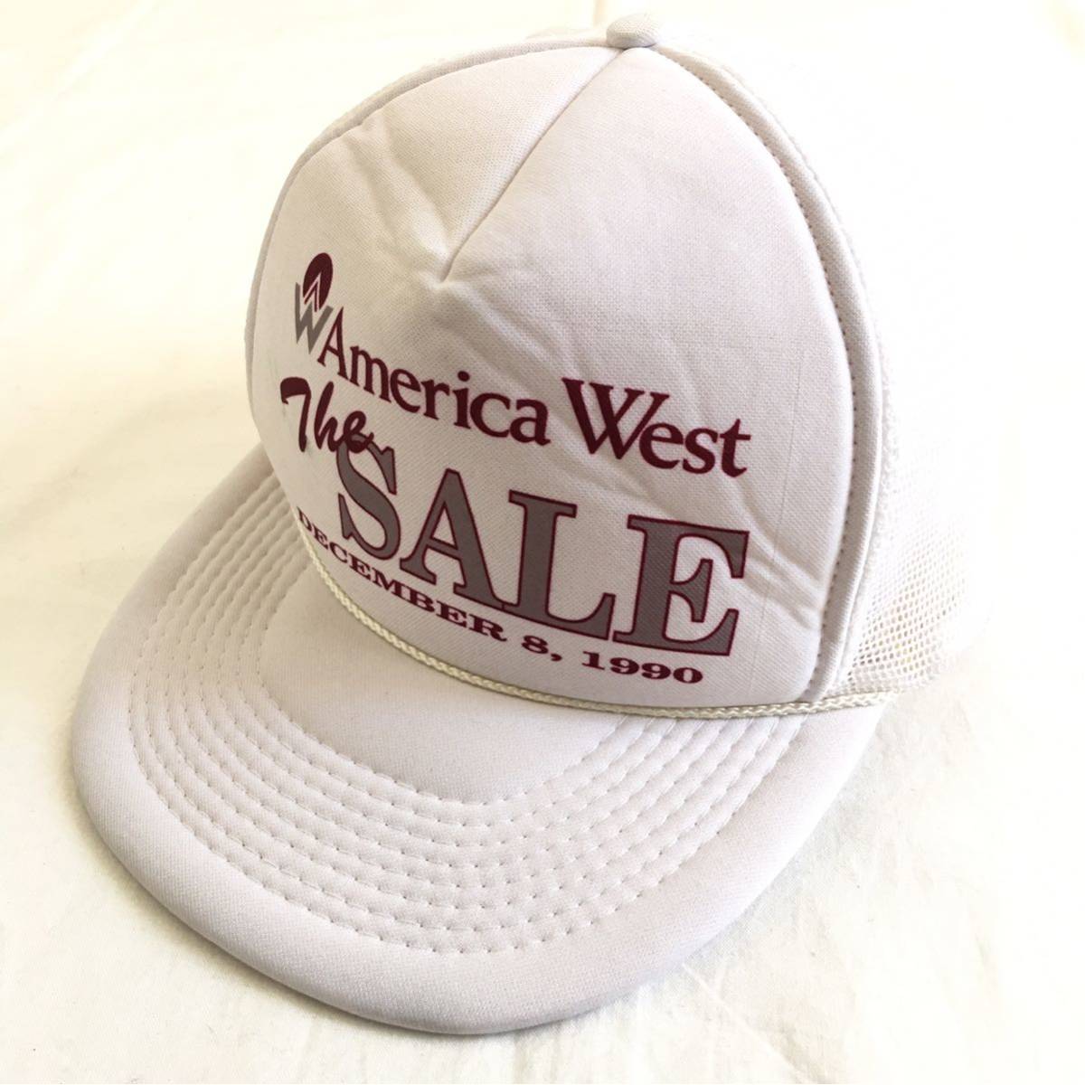 【ビンテージ 90s メッシュキャップ】CAP 帽子 古着 女子 トラッカーキャップ スナップバック アメカジ 白 90年代 企業 00s 白 ホワイト
