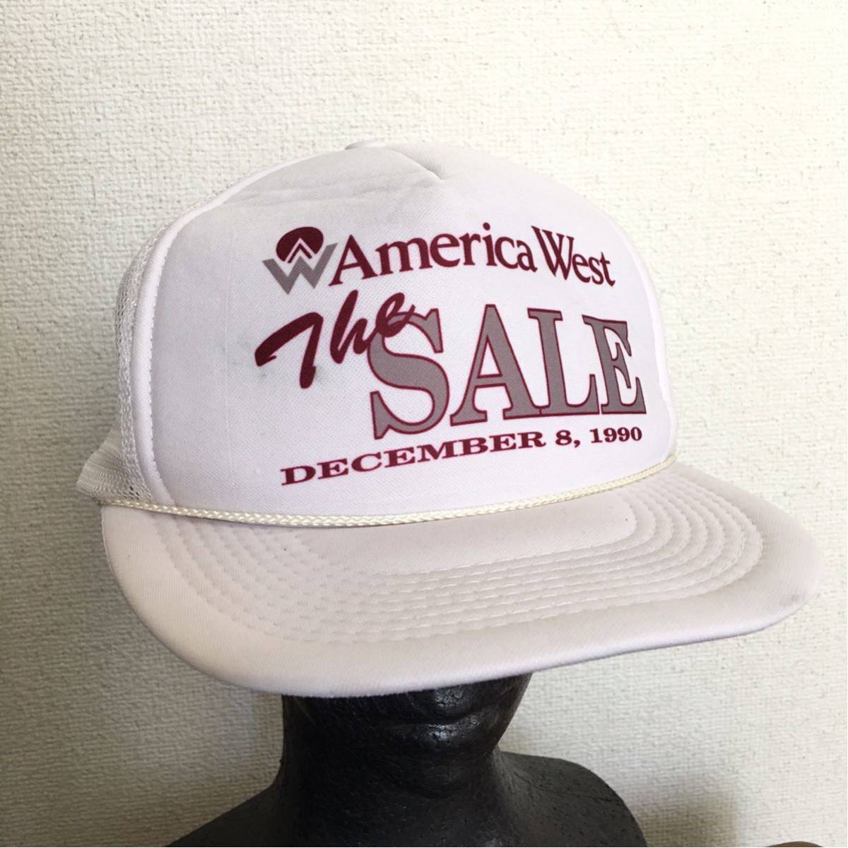 【ビンテージ 90s メッシュキャップ】CAP 帽子 古着 女子 トラッカーキャップ スナップバック アメカジ 白 90年代 企業 00s 白 ホワイト