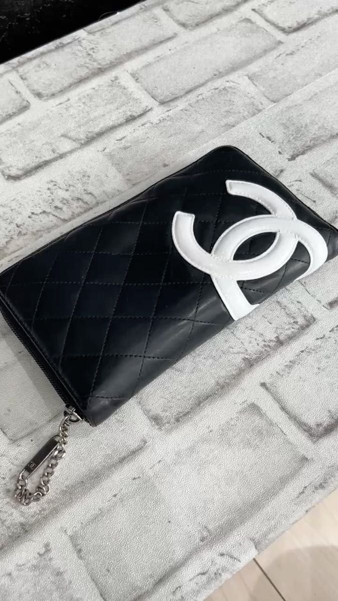 美品　CHANEL カンボンライン　財布　オーガナイザー