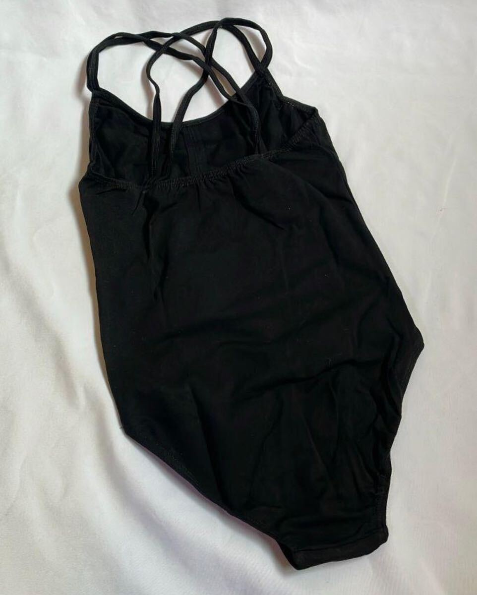 【160cm】レオタード ブラック 黒 キッズ バレエ リボン スカート付_画像3