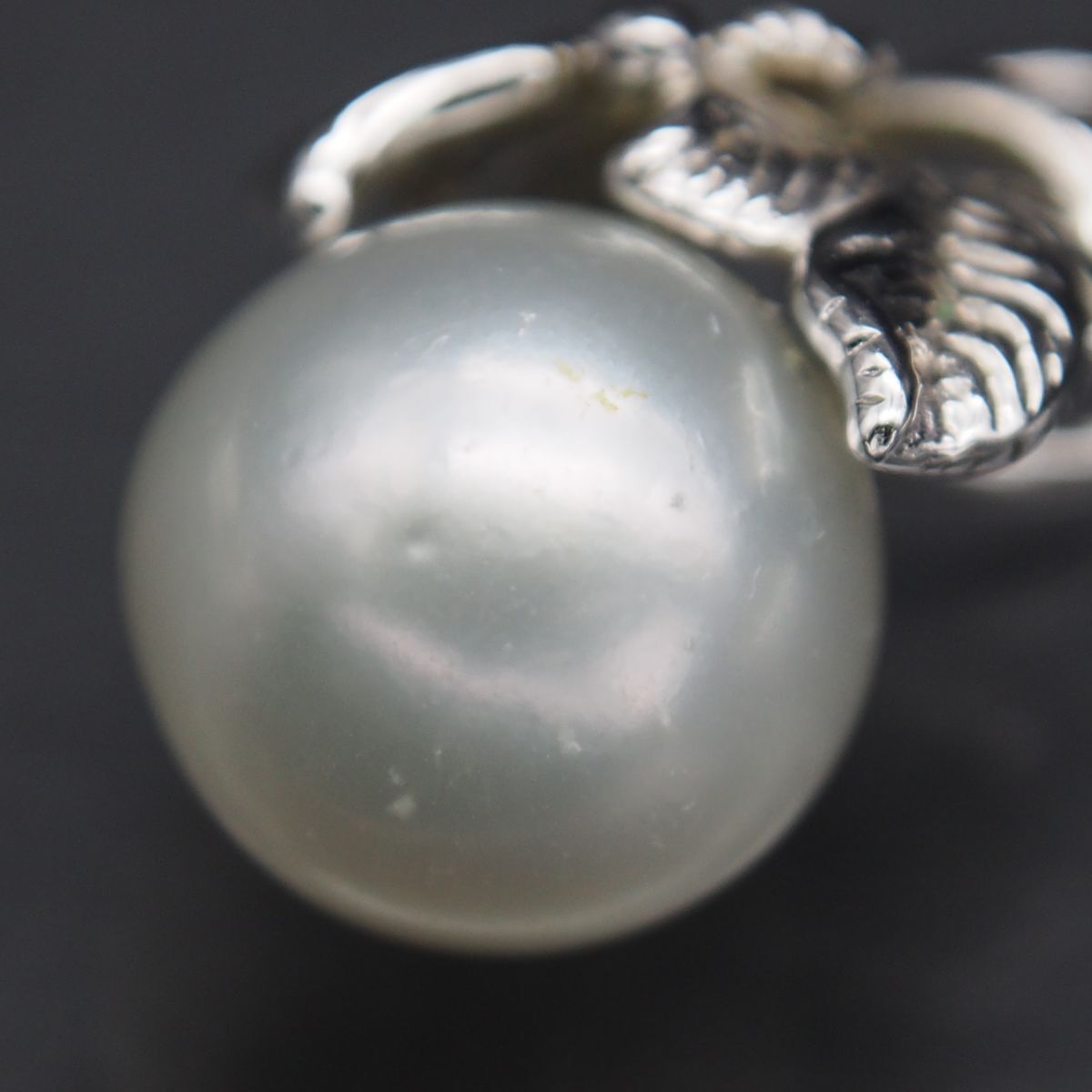 N309 大粒 淡水真珠 パール ペンダント トップ デザイン シルバー チャーム ヘッド 6月誕生石の画像9