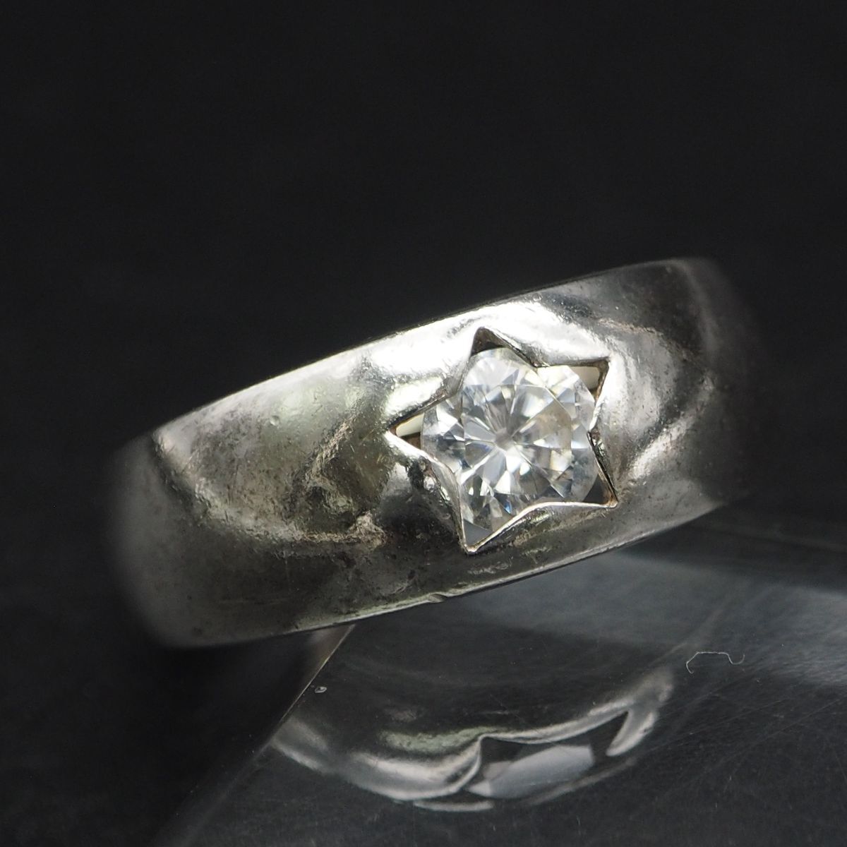 T007 бриллиант способ 925 печать кольцо звезда Star дизайн серебряный кольцо 15 номер 