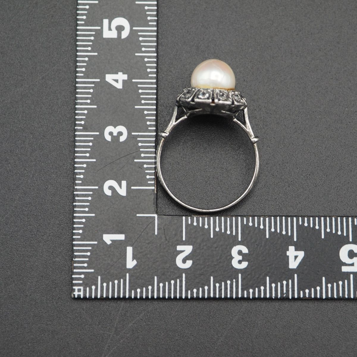 T186 本真珠 8.1ｍｍ珠 パール 925刻印 リング デザイン シルバー 指輪 6月誕生石 13号_画像10