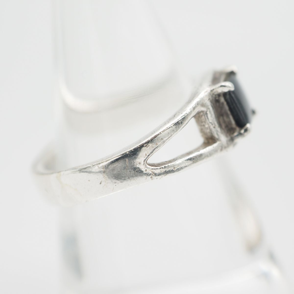 T183 オニキス風 リング デザイン シルバー 指輪 ヴィンテージ 15号_画像3