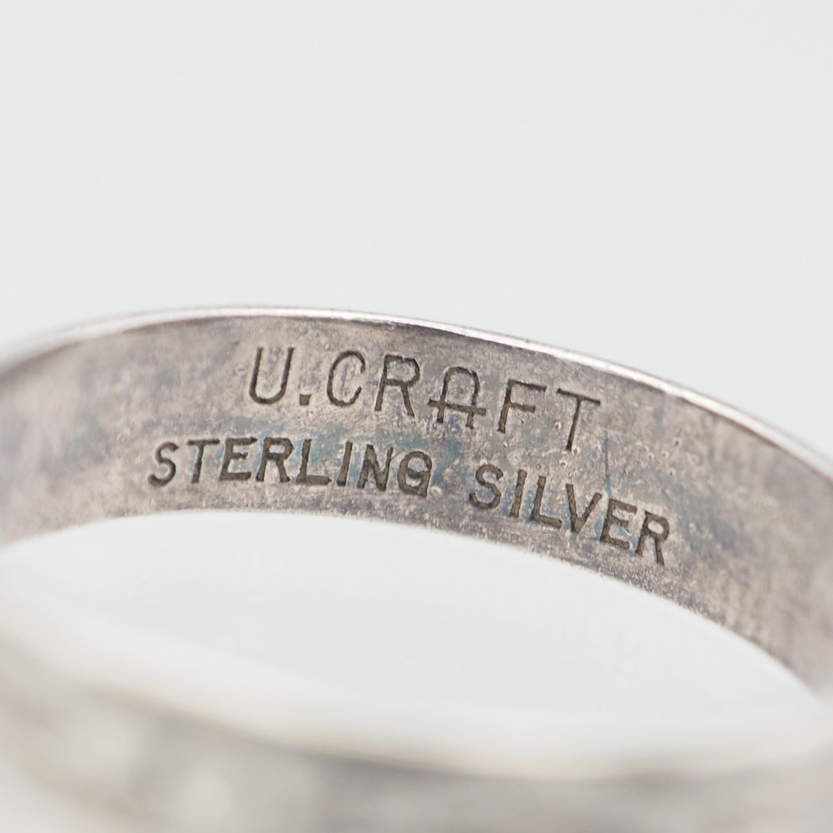 S036 U.CRAFT STERLING SILVER刻印 リング 彫刻 デザイン シルバー 指輪 10号_画像5