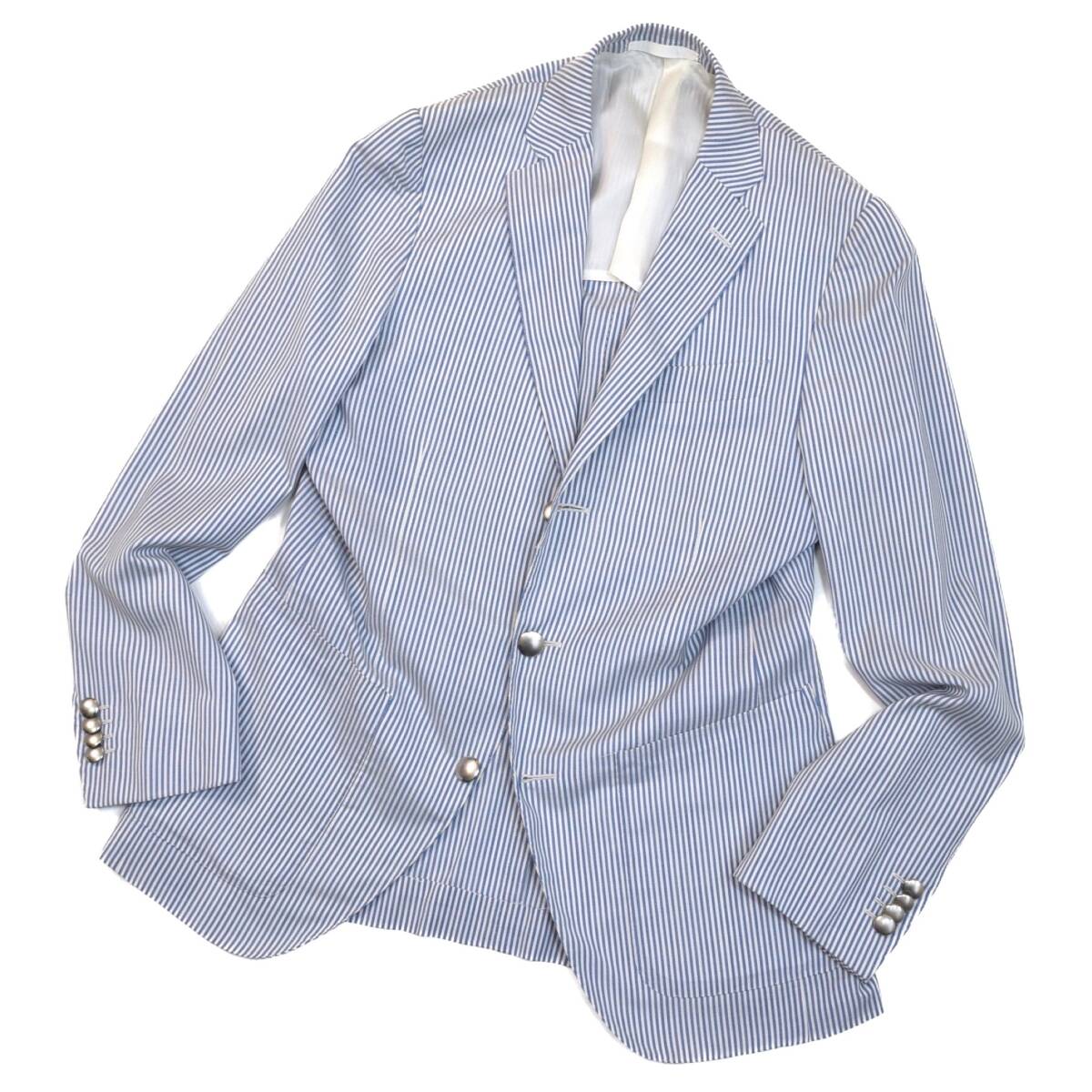 summer. elegant!! Italy. beautiful meaning ...*!!![.]CARUSO/ka Roo zo refreshing . date man . production make Kiyoshi ... stripe pattern .. be established jacket 44 S~