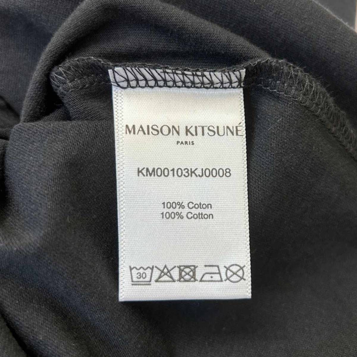新品 MAISON KITSUNE' メゾンキツネ 半袖Tシャツ KM103 ブラック Mサイズ_画像6