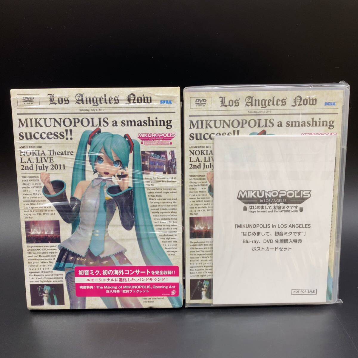 【未使用】初音ミクMIKUNOPOLIS in LOS ANGELES はじめまして、初音ミクです DVD 未開封 海外コンサート SEGA_画像1