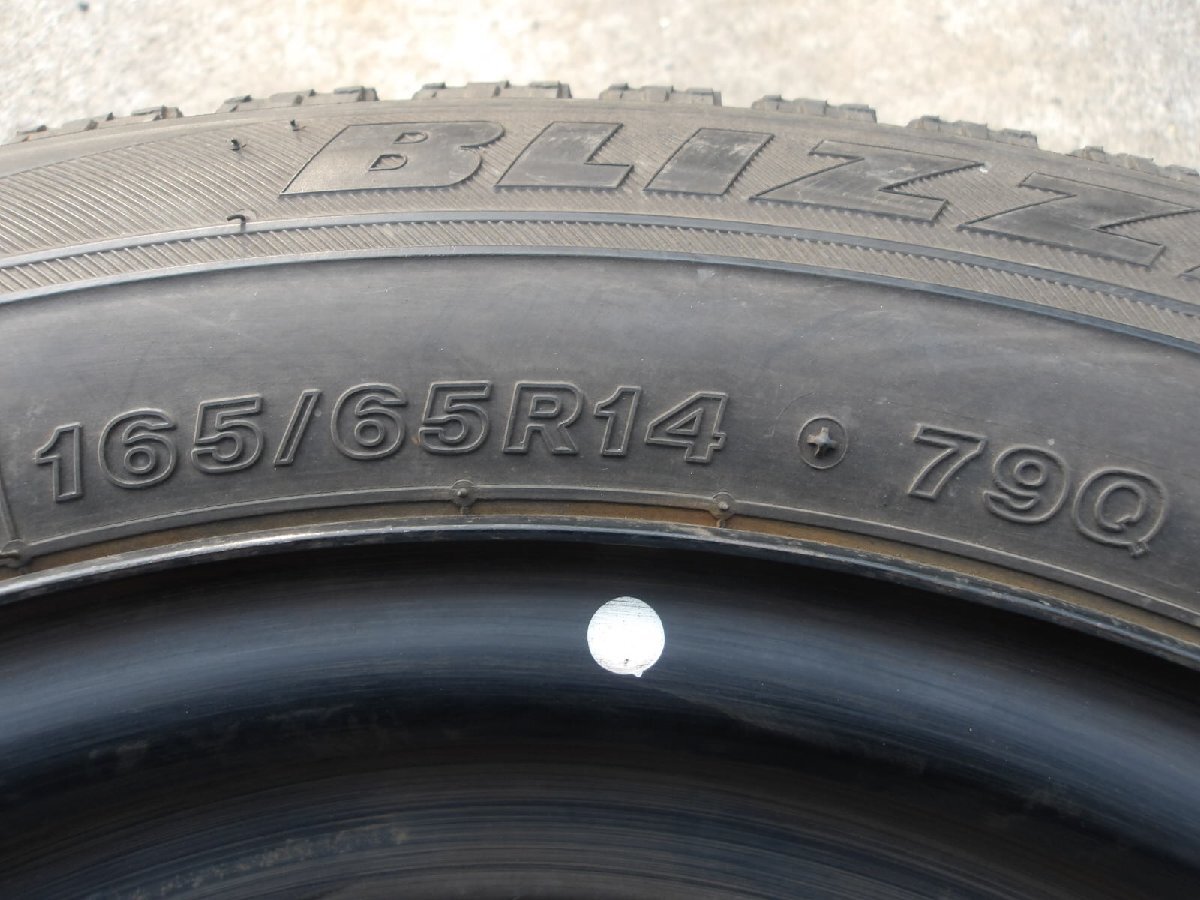 M299-ソ1 165/65R14 冬4本セット スタッドレス 79Q 165/65-14 165-65-14 ブリヂストン ブリザック VRX 14インチ鉄ホイール_画像6