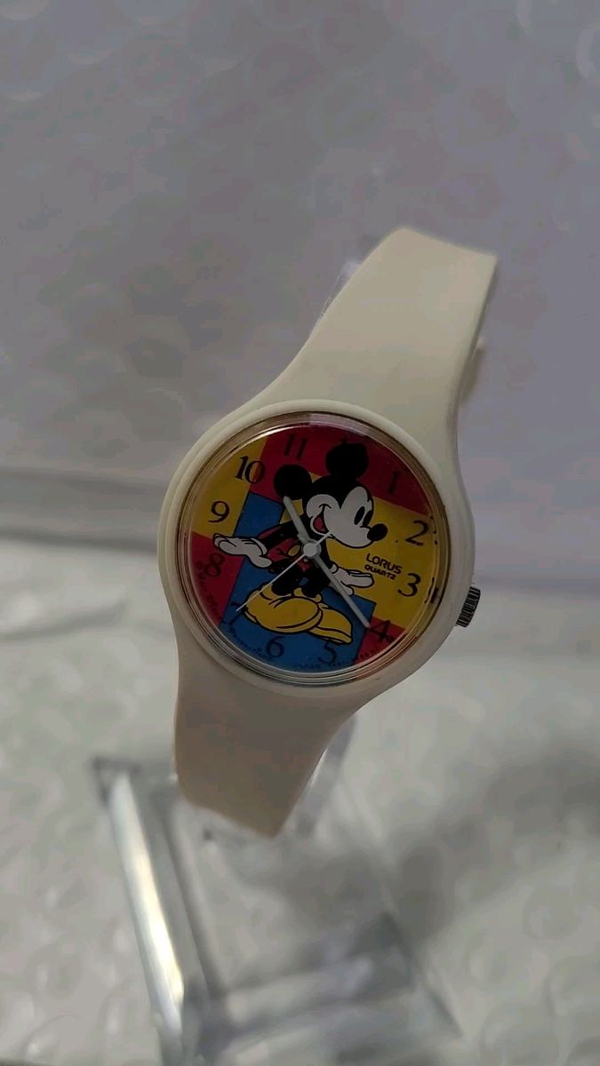 LORUS Disney ミッキー クォーツ 腕時計 プラスチック ホワイト