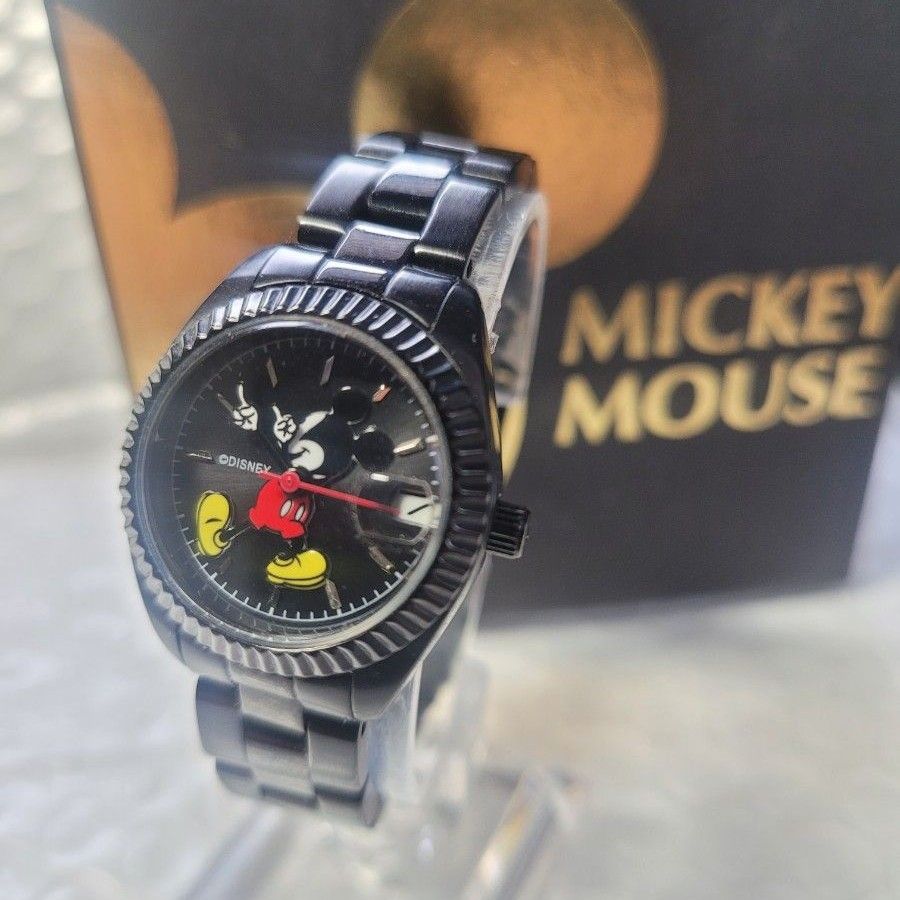 ディズニー Disney Mickey ブラック クォーツ 腕時計