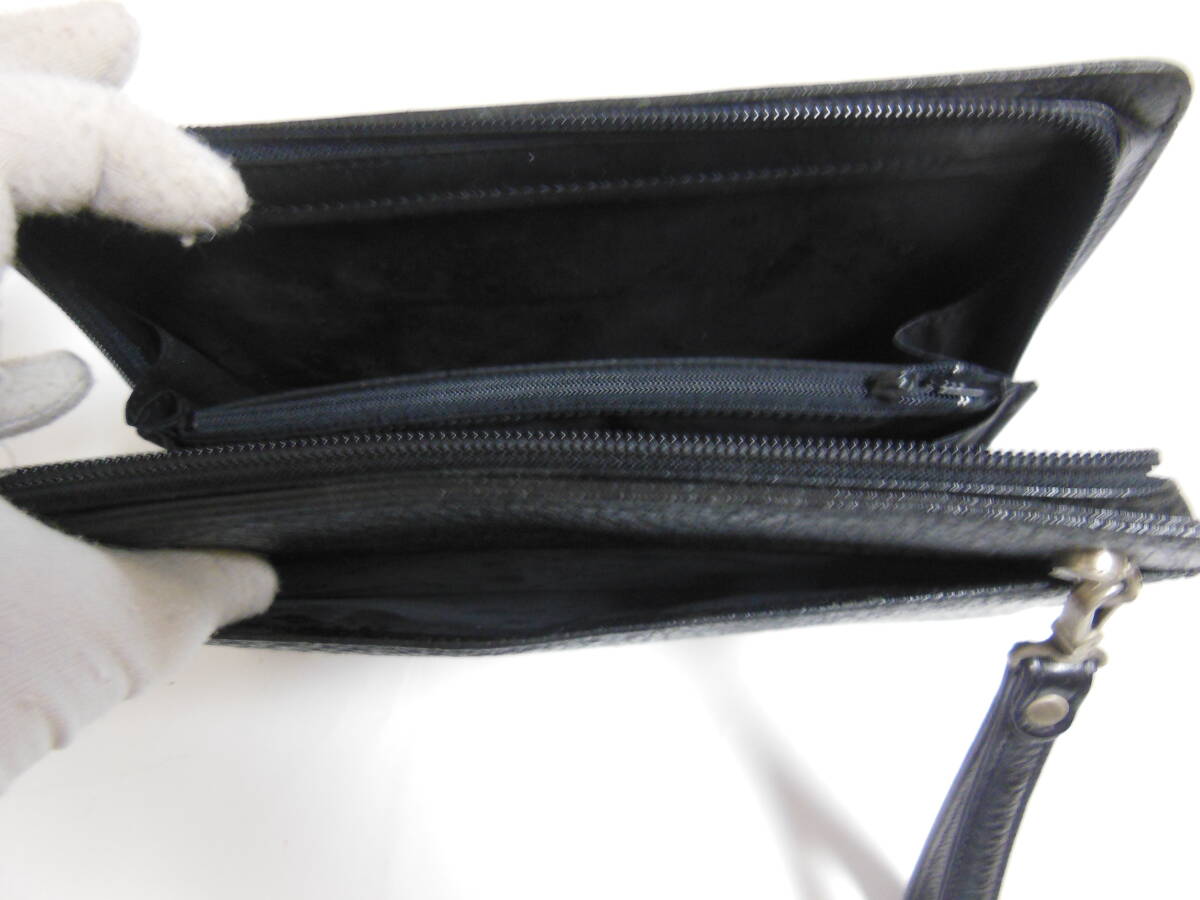 日本製　美品　MILA SCHON　ミラショーン　メンズセカンドバッグ・持ち手外す可能　本革　ブラック　　送料無料_画像6