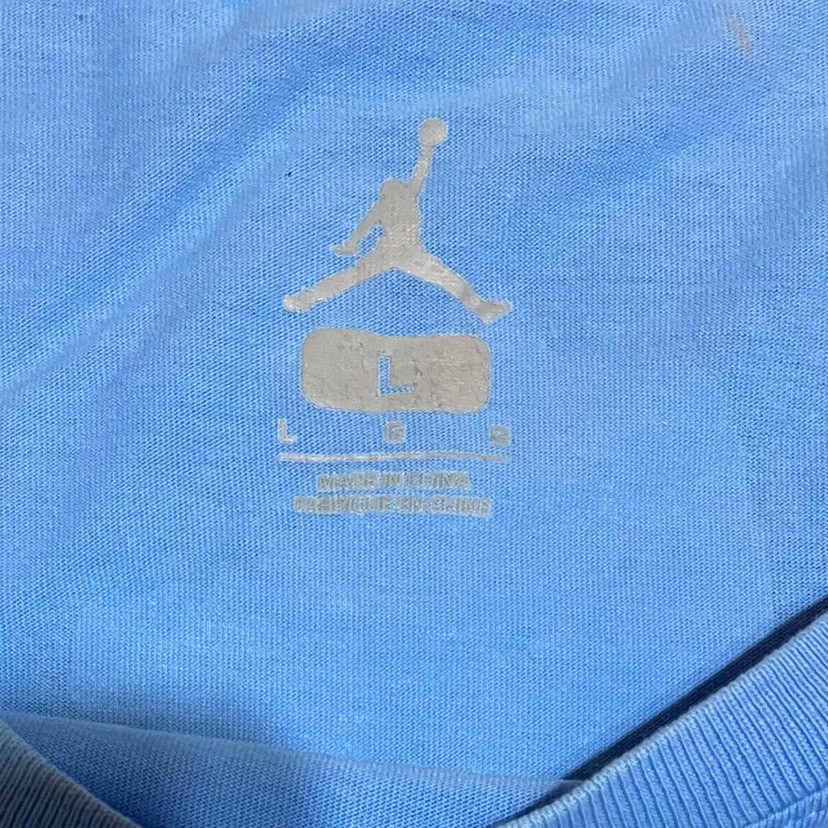  NIKE ナイキ AIRJORDAN エアジョーダン　Ｔシャツ　スカイブルー　Lサイズ　メンズ