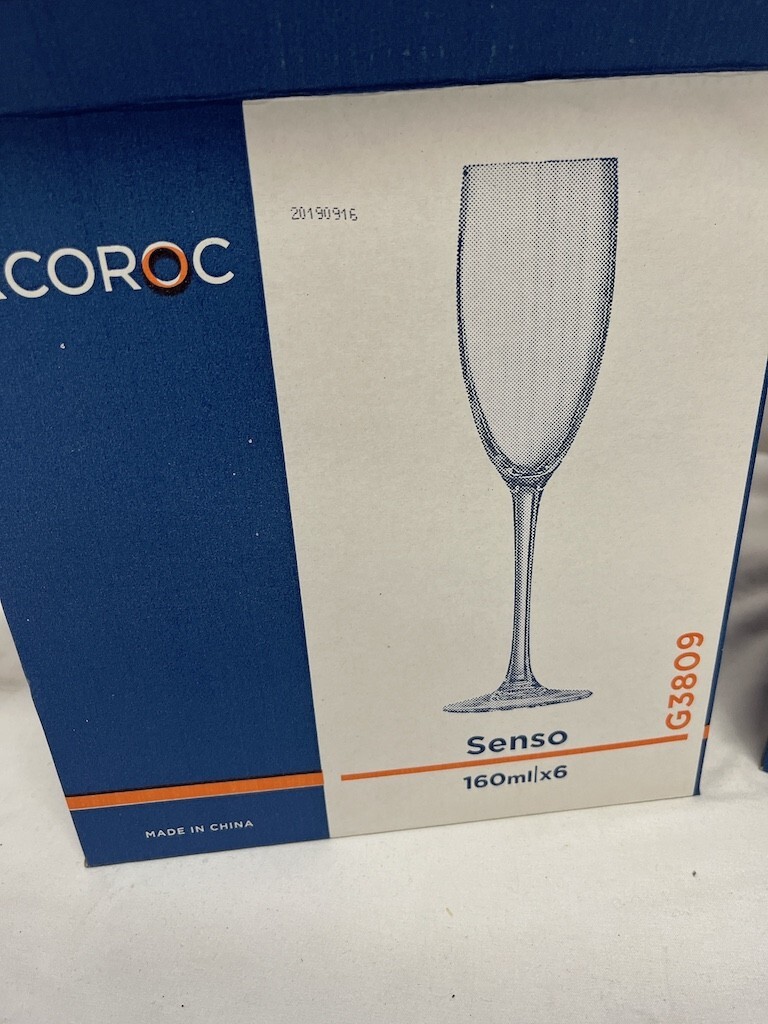 美品 ARCOROC ワイングラス シャンパングラス 160ml 2箱 12個セット 梶Y0424-8の画像2