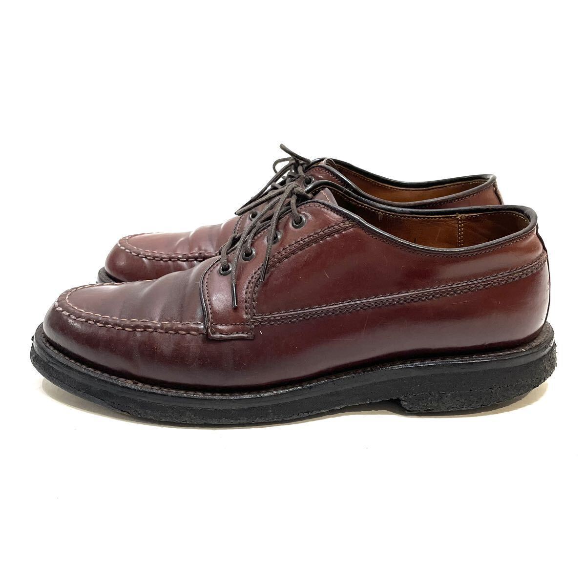 ALDEN オールデン #73901 コードバン レンジャーモック アローズ別注 レースアップ ドレス モカシン シューズ 革靴 Wine 7 ボルドー_画像4