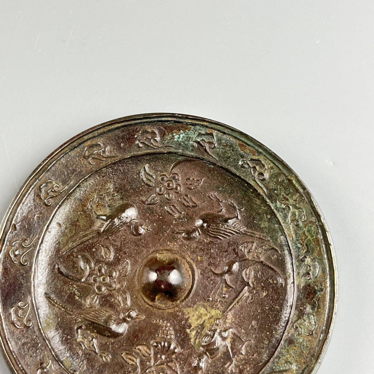 中国古玩 古銅 青銅 青銅鏡 鏡 神仙鏡 青銅器 時代物 唐物_画像2