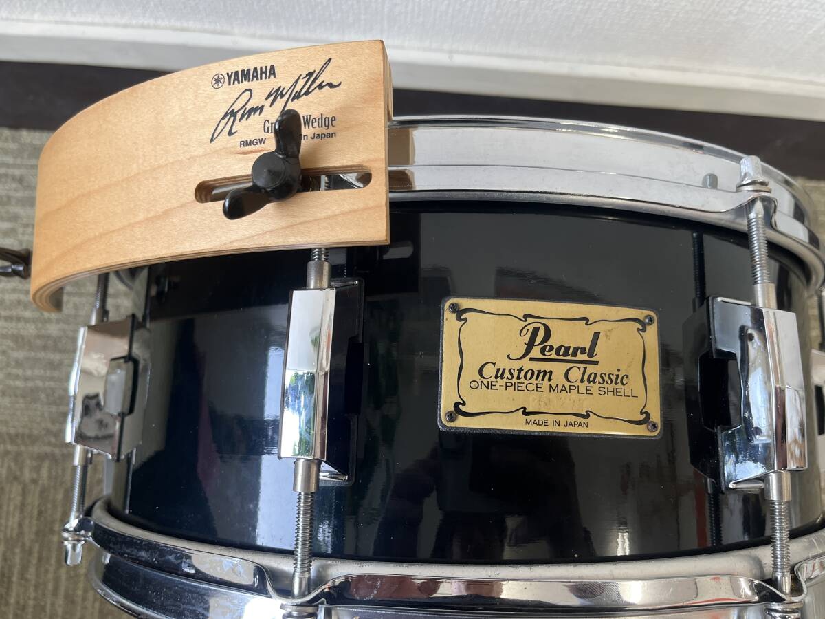 [ present condition goods ]Pearl pearl Custom Classic ONE-PIECE MAPLE SHELL snare drum case attaching 14 -inch 