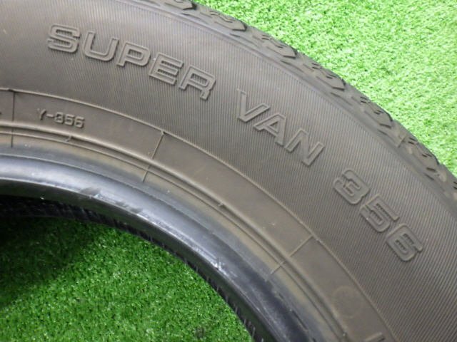 ★ 溝あり 即決あり YOKOHAMA SUPER VAN356 145/80R12 80/78N LT 2023年 2本 セット 軽バン 軽トラック 中古 埼玉 [ZNo:06010327]_画像3