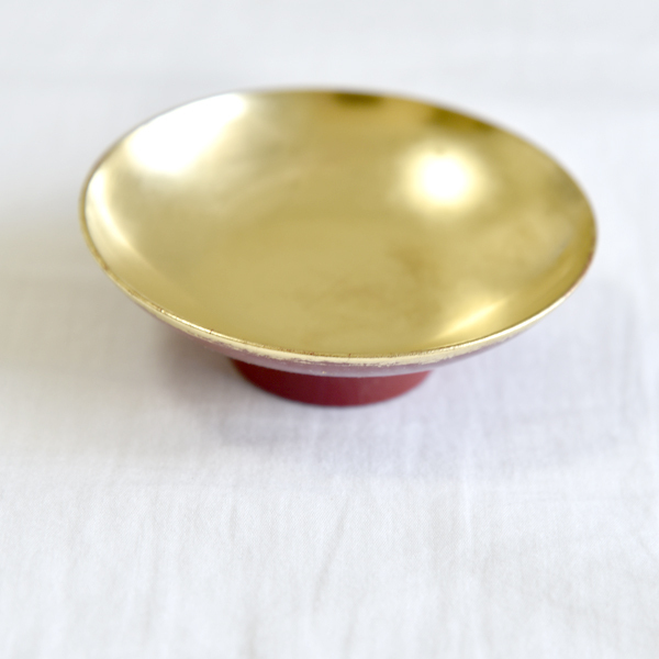 金盃 金杯 皿 本金 金箔 箔押し 盃 小皿 和風 朱 工芸品 3寸