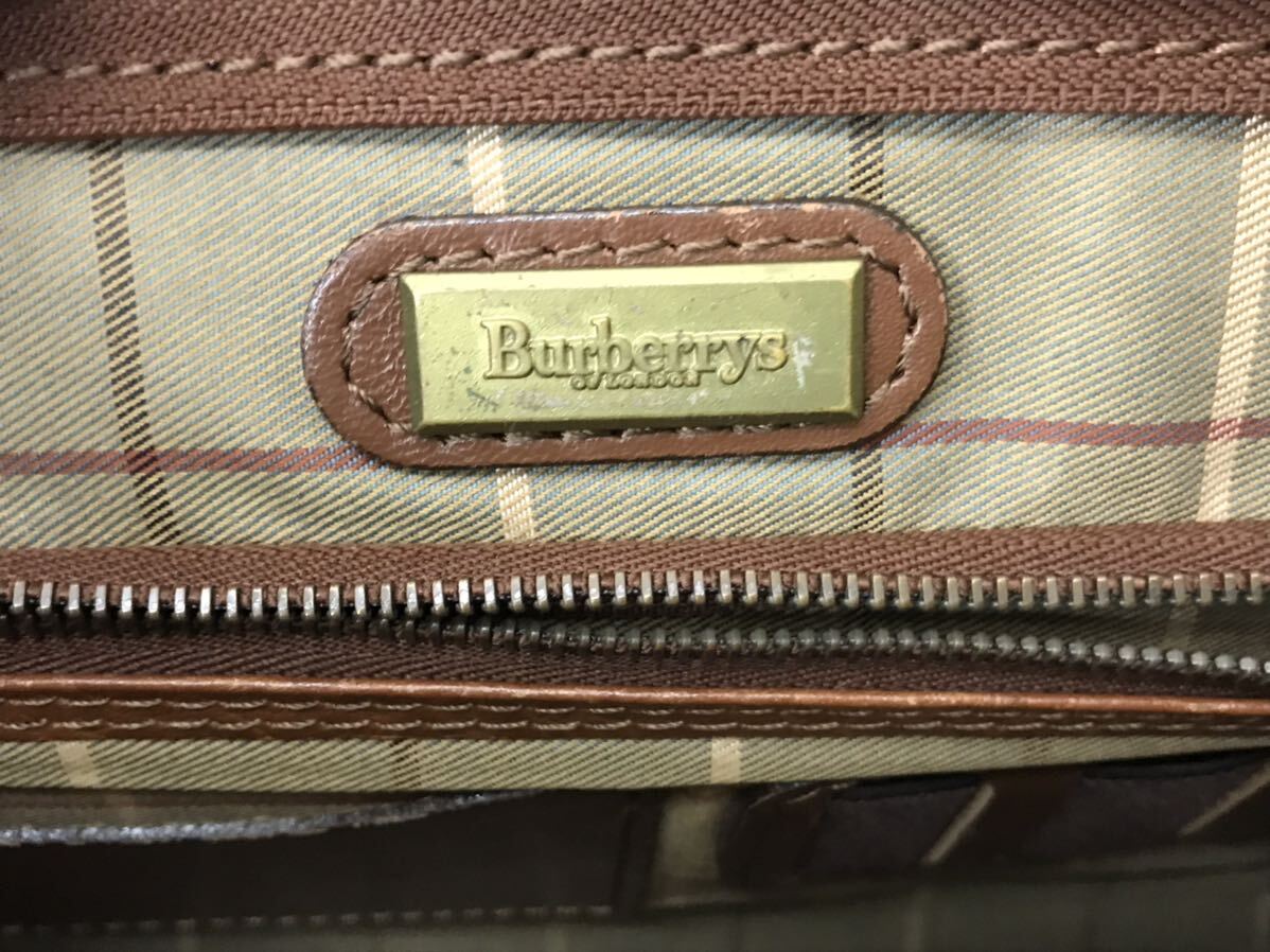 2594 BURBERRY バーバリー セカンドバッグ レザー 茶　ブラウン　クラッチバッグ 鞄 メンズ 紳士用 ファッション フォーマル _画像7