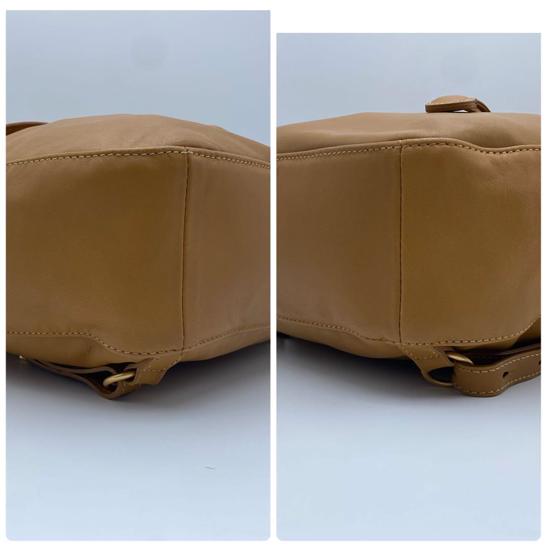 [ редкий модель ] Long Champ LONGCHAMPkya Val Kei doCAVALCADE рюкзак мешочек рюкзак кожаная сумка стежок кручение блокировка кожа 