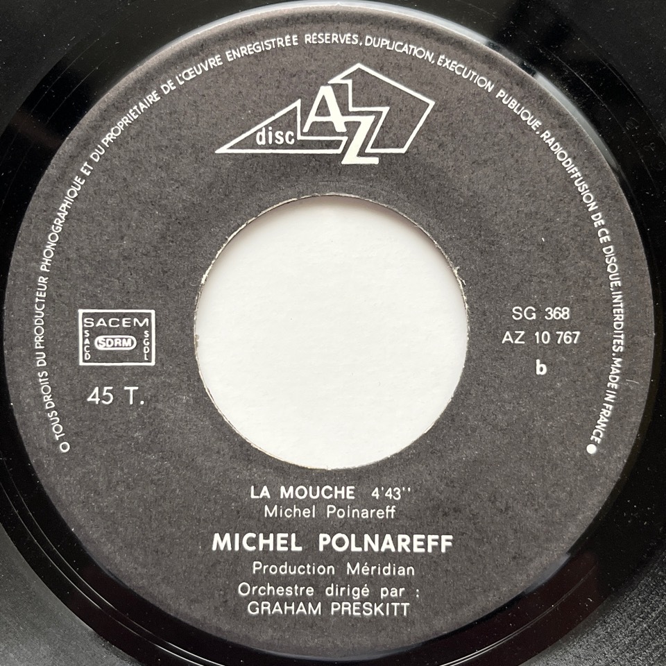 【試聴 7inch】Michel Polnareff / La Mouche 7インチ 45 muro koco フリーソウル サバービア _画像4