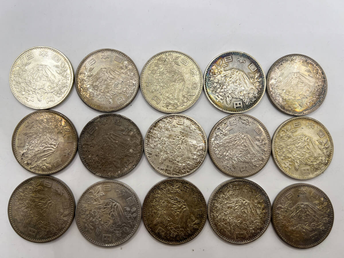 1000円銀貨 1964年 昭和39年 東京 TOKYO オリンピック 1000円 銀貨 記念硬貨 15枚セットの画像7