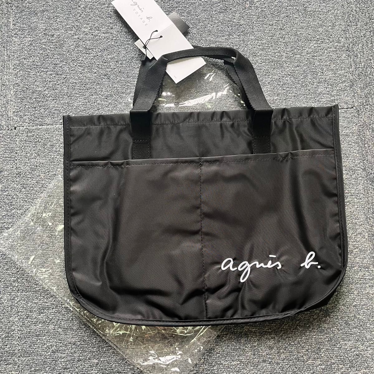 アニエスベー agnes b レッスンバッグ　トートバッグ　ブラック