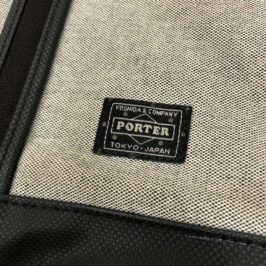 【231515】PORTER ポーター トートバッグ バッグ カバン 鞄 ハンドバッグ グレー ブラック 黒 収納ポケット_画像10