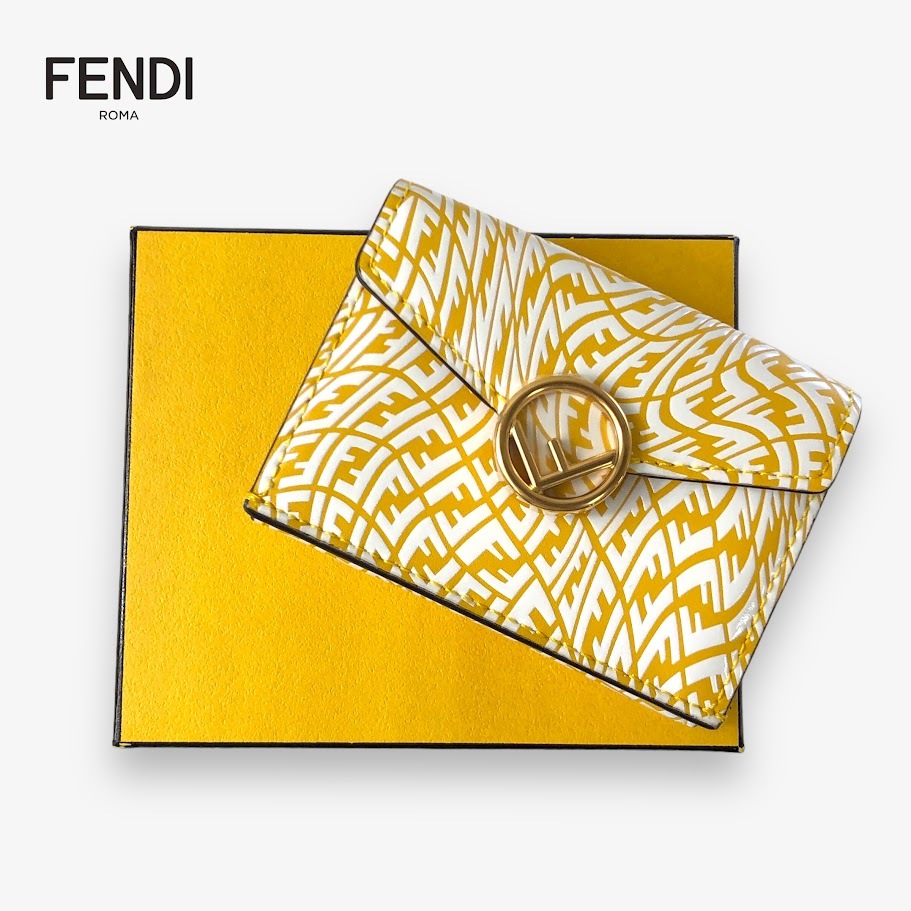 【ITLWHS30LGCM】未使用 FENDI フェンディ 三つ折り財布 レザー レディース 8M0395-AGKT-218-3260_画像1