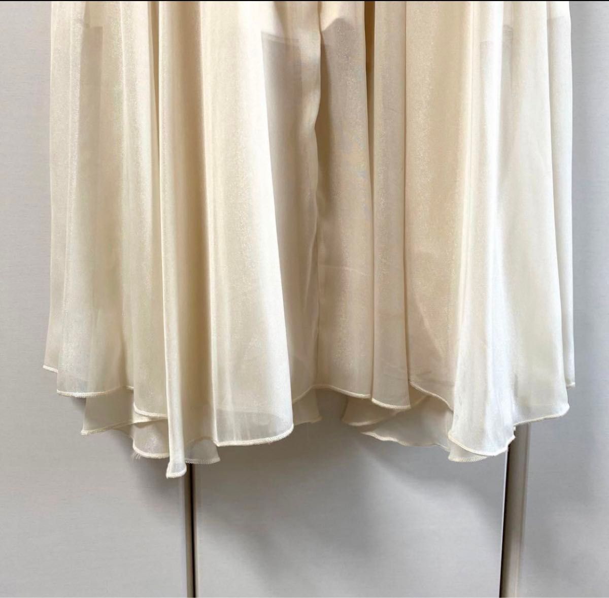 チューリップロングスカート2 OLIVE des OLIVE フレアスカート 白 オフホワイト アイボリー ロングスカート 訳あり