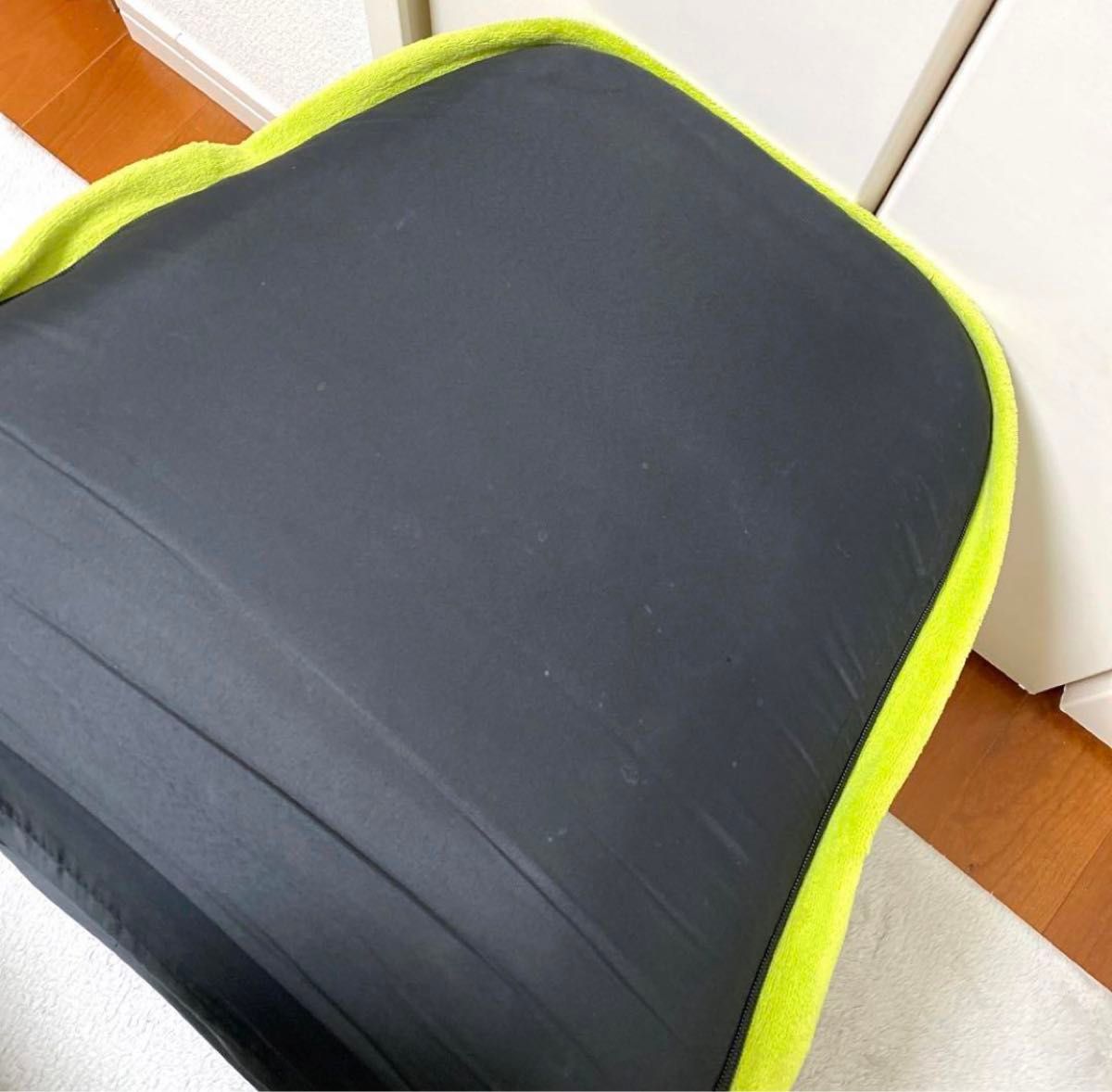 イス 椅子 チェア いす フロアチェア リクライニング フルフラット 座椅子  緑 黄緑 グリーン みどり インテリア 家具 