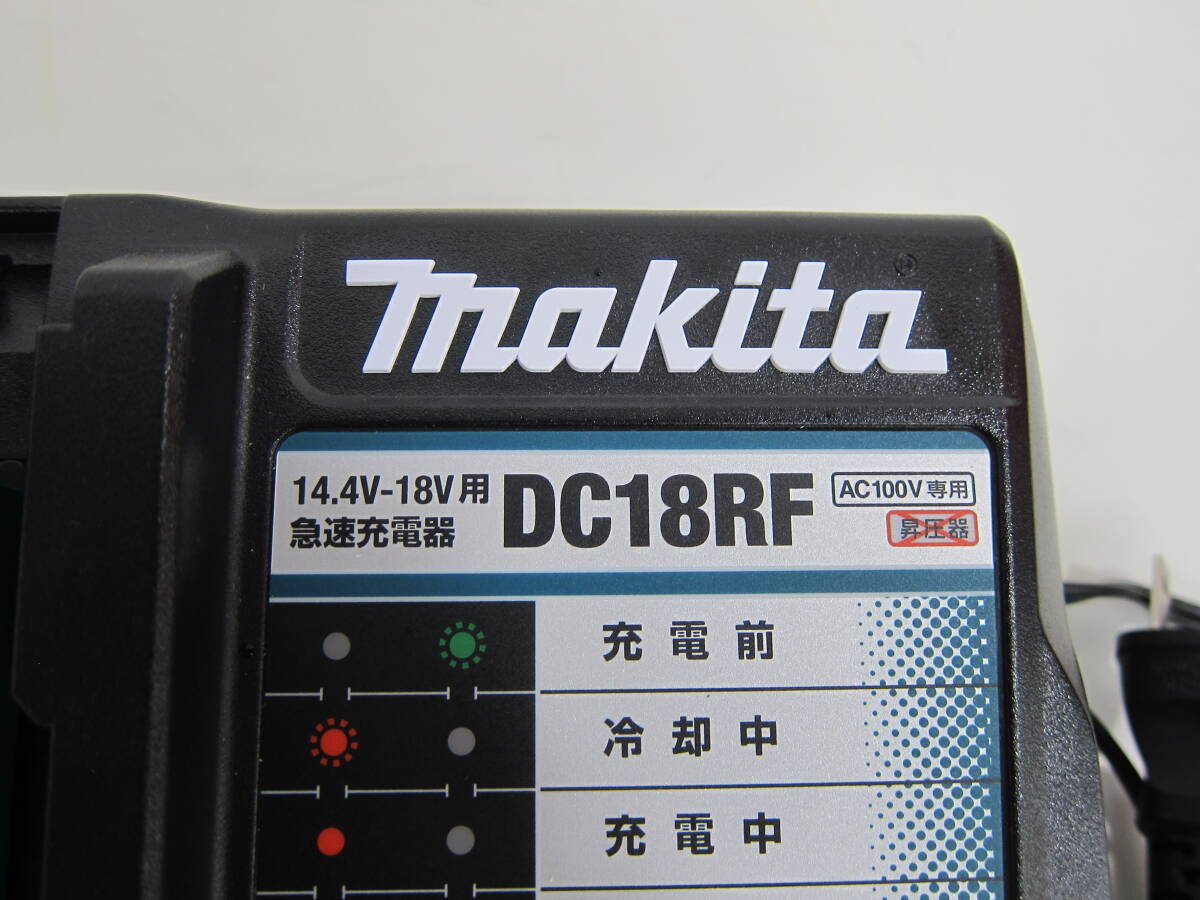 中古品 makita マキタ 純正 急速充電器 DC18RF 14.4V-18V用 USB端子付②_画像2