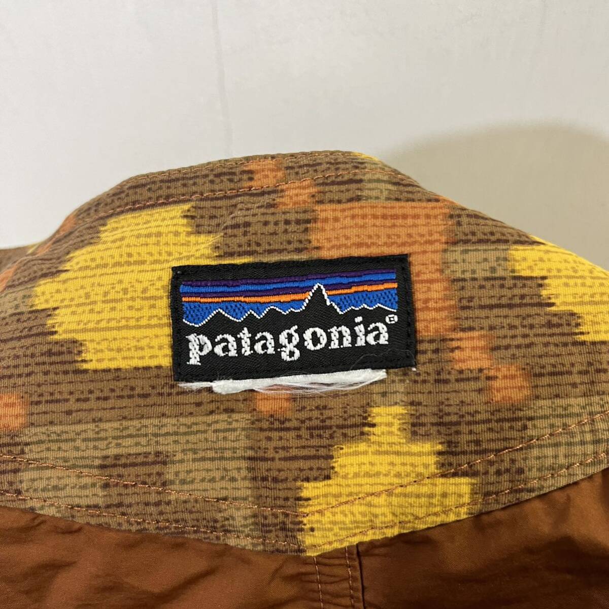 Patagonia 総柄ショーツ ハーフパンツ ショートパンツ ショーツ 短パン 絣 カスリ 和柄 刺繍ロゴ パタゴニア【レターパックプラス郵送可】N_画像10