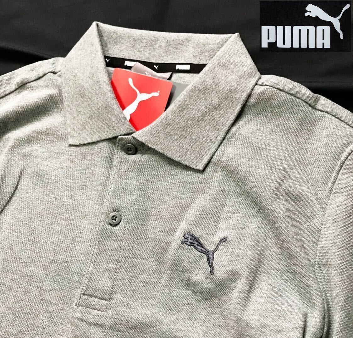 #C038 новый товар [ мужской XXL] Puma Golf PUMApike рубашка-поло короткий рукав Golf серый с биркой 