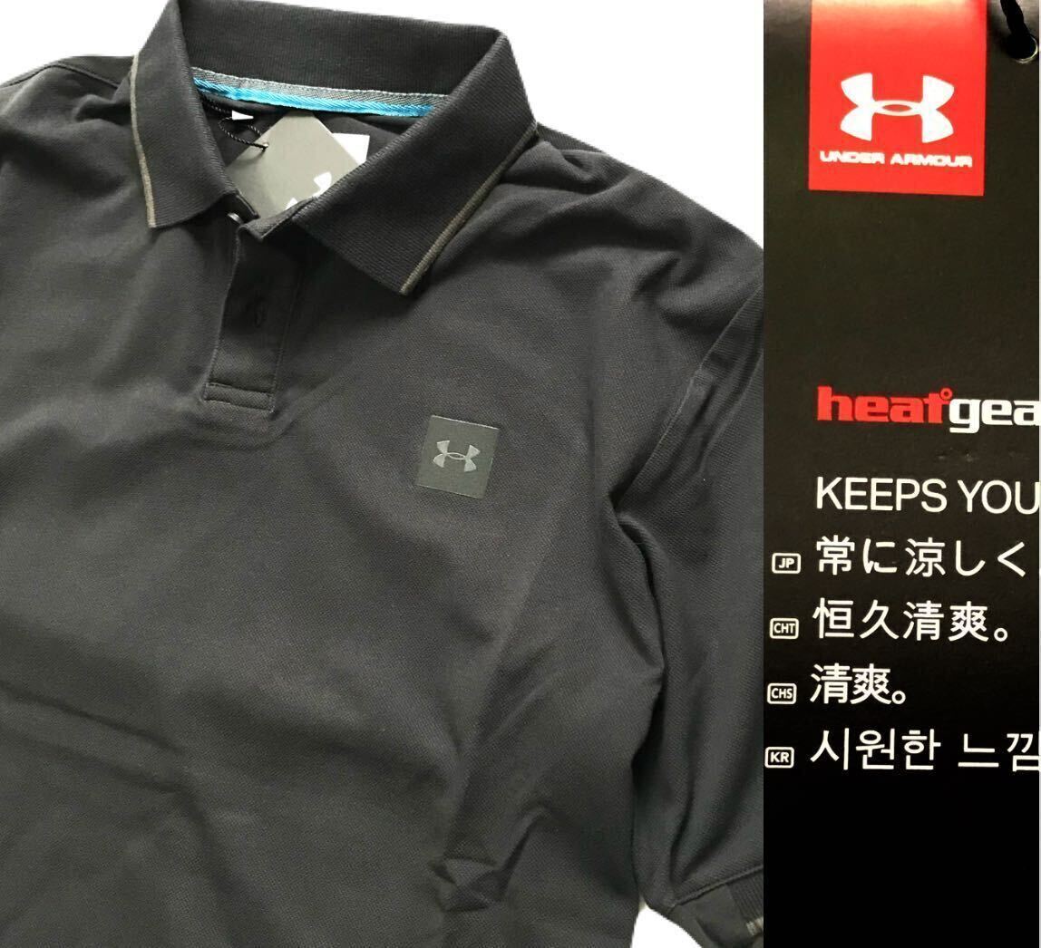 ♯C045新品【メンズM】アンダーアーマー（UNDERARMOUR）速乾 軽量 ドライ UAエース ポロ ゴルフ プレーオフ ポロシャツ 定価8250円_画像1