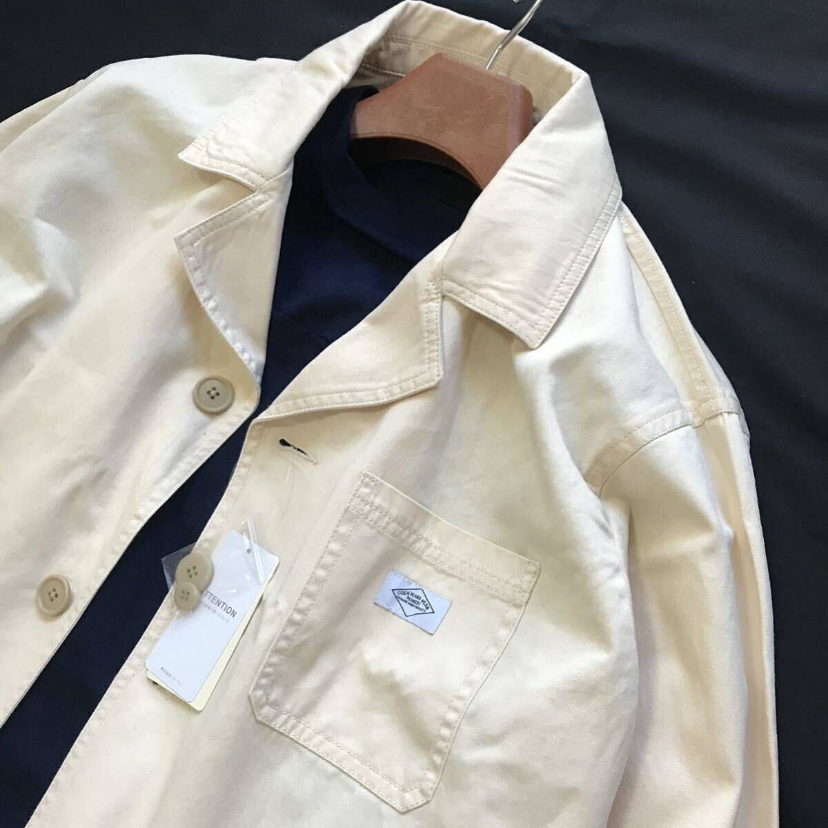 *M218 new goods [ size S]coen UNITED ARROWS beige ko-en Work cotton shop coat unbleached cloth spring coat spring summer 