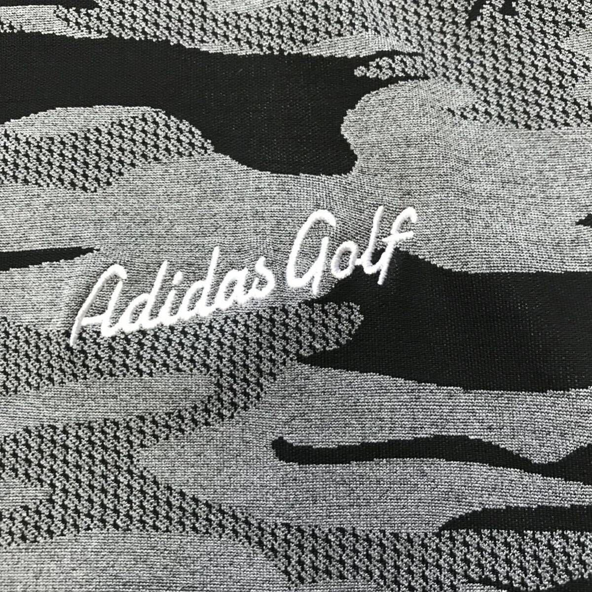 *H637 новый товар [ мужской XL(O)] камуфляж серый Adidas Golf камуфляж -ju принт . пот скорость . короткий рукав mok шея рубашка (0)
